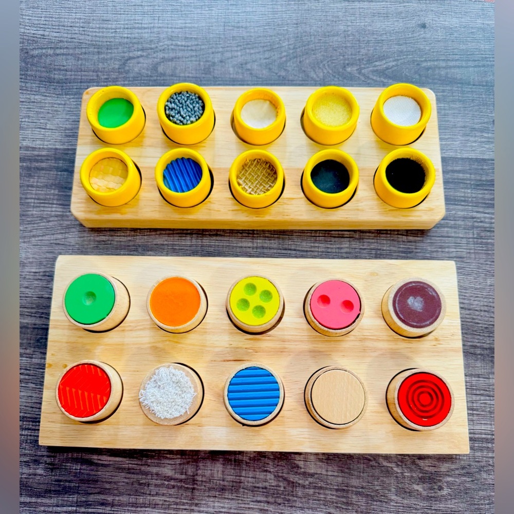 Sensory sort and match with touch toys!